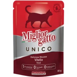 Корм для котів Корм MigliorGatto Unico only Veal для кішок, з телятиною 85 г
