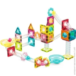  Picasso Tiles 28299  : MINI DIAMOND MARBLE RUN TRACK SET  60  (817338028299)